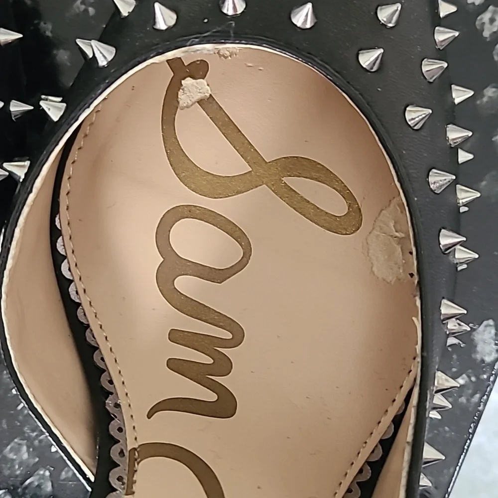 Sam Edelman Hadlee Leather Spike Heels - Picture 6 of 8